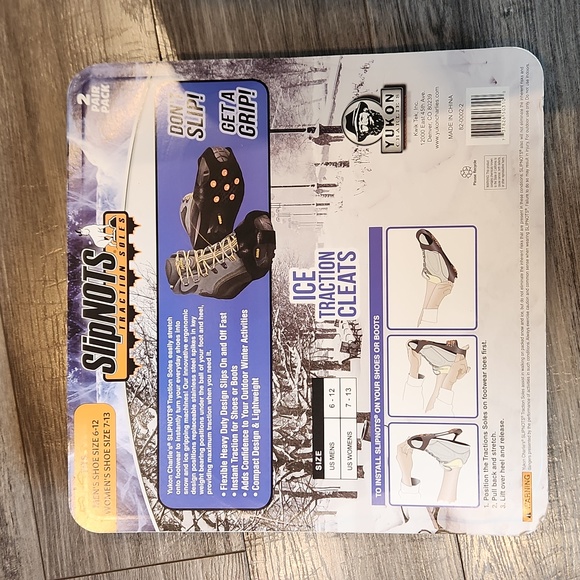 NWT Yukon Charlie's SlipNots Traction Soles 2 pair pack M sz 6-12, W 7-13 - Picture 9 of 11